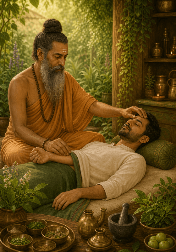 Ayurvedic healing consultation